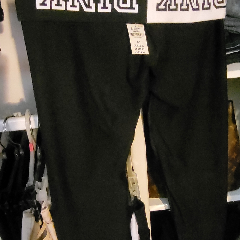 PINK Victoria's Secret Black Leggings Comfortable Casual Wear